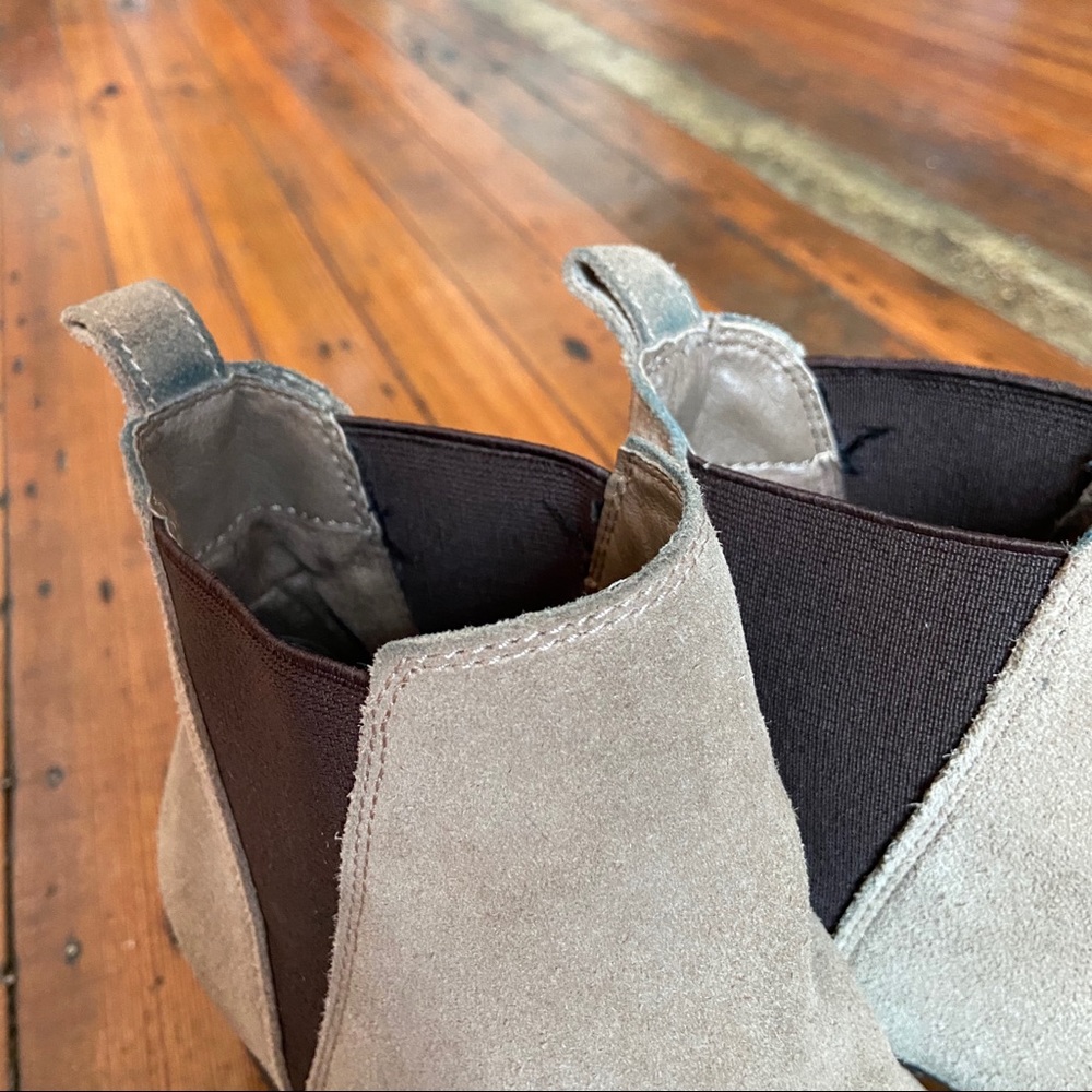 White Mountain Suede Taupe Booties - Picture 3 of 9